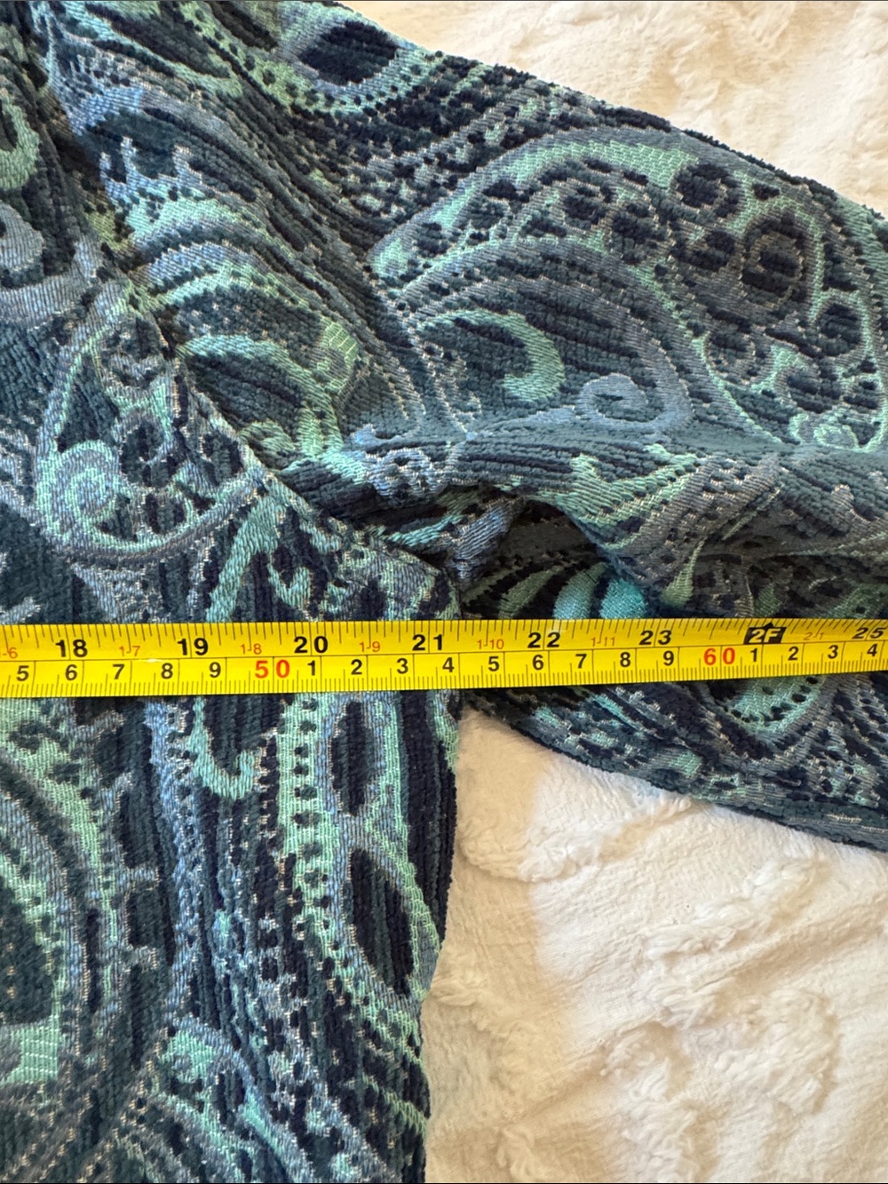 Women's Paisley Quilted Artisan Jacket - Navy & Mint - Picture 8 of 8